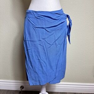 Athletic Sportswear Forenza Skirt Blue Wrap Tie Waist Size 10 Lined